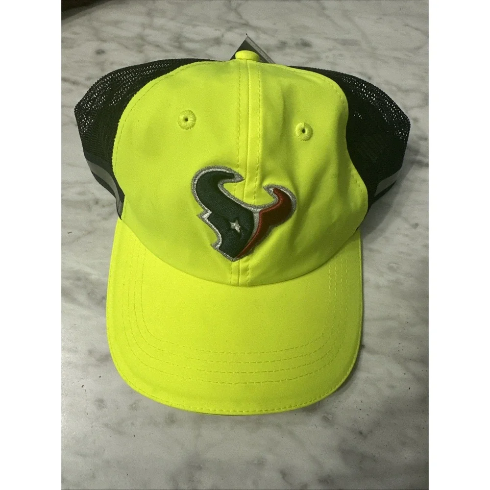 Buffalo Outdoors High Viz Houston Texans Work Hat, Brand New Never‎ Been Worn